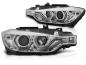 Preview: LED Tagfahrlicht Angel Eyes Scheinwerfer Set für BMW 3er F30/F31 11-15 chrom